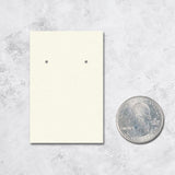 Ivory Earring Card 2" x 3"
