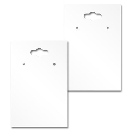 Hanging Glossy White Earring Card 2" x 3"