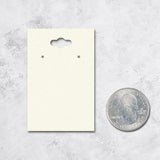 Hanging Ivory Earring Card 2" x 3"