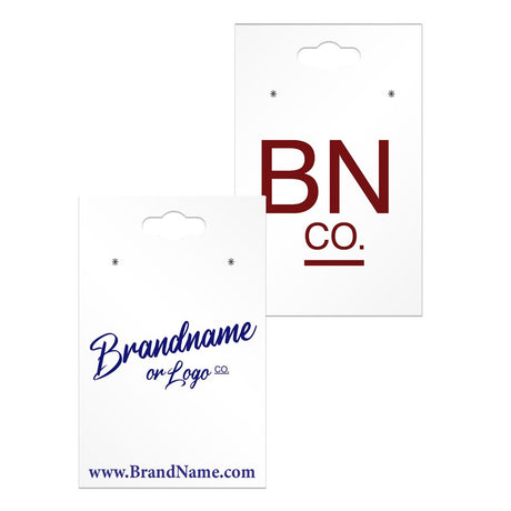 Hanging Matte White Earring Card 2" x 3"