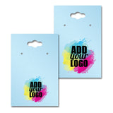 Hanging Shimmer Blue Earring Card 2" x 3"