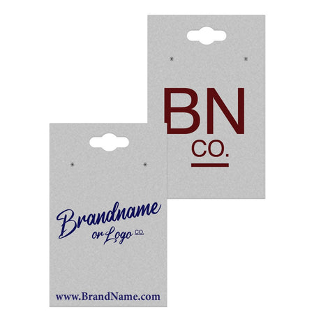 Hanging Matte Grey Earring Card 2" x 3"