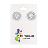 Hanging Linen White Earring Cards 2x3 | Square Corners