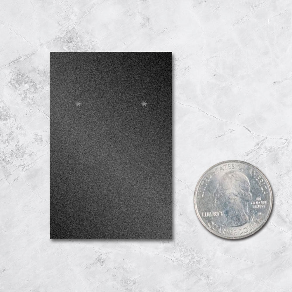 Shimmer Black Earring Card 2" x 3"