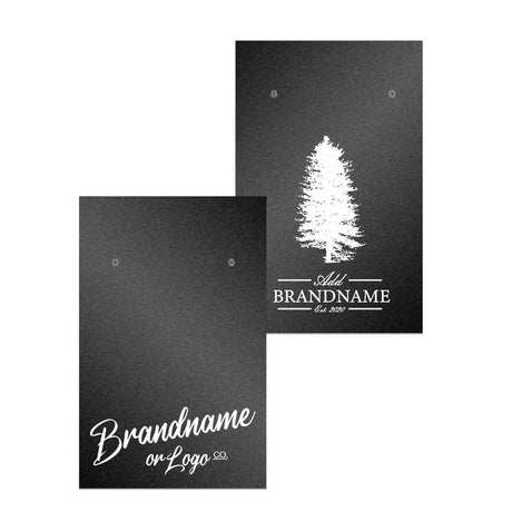 Shimmer Black Earring Card 2" x 3"