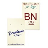 Shimmer White Gold Earring Card 2" x 3"