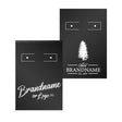 Black Hoop Earring Card 2" x 3"