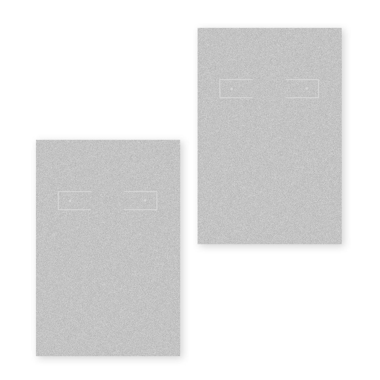 Matte Grey Hoop Earring Card 2" x 3"