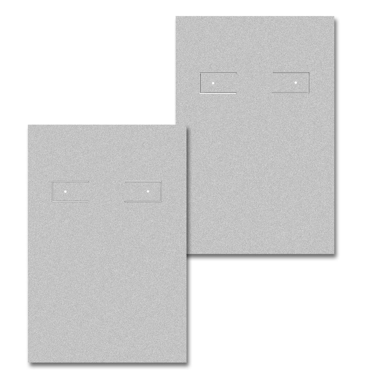 Matte Grey Hoop Earring Card 2" x 3"