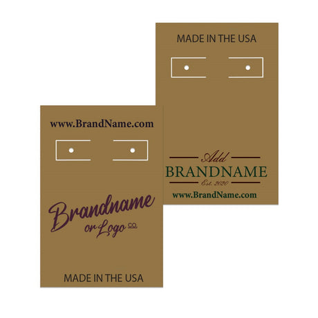 Kraft Hoop Earring Card 2" x 3"