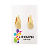 Linen White Hoop Earring Cards 2x3 | Square Corners