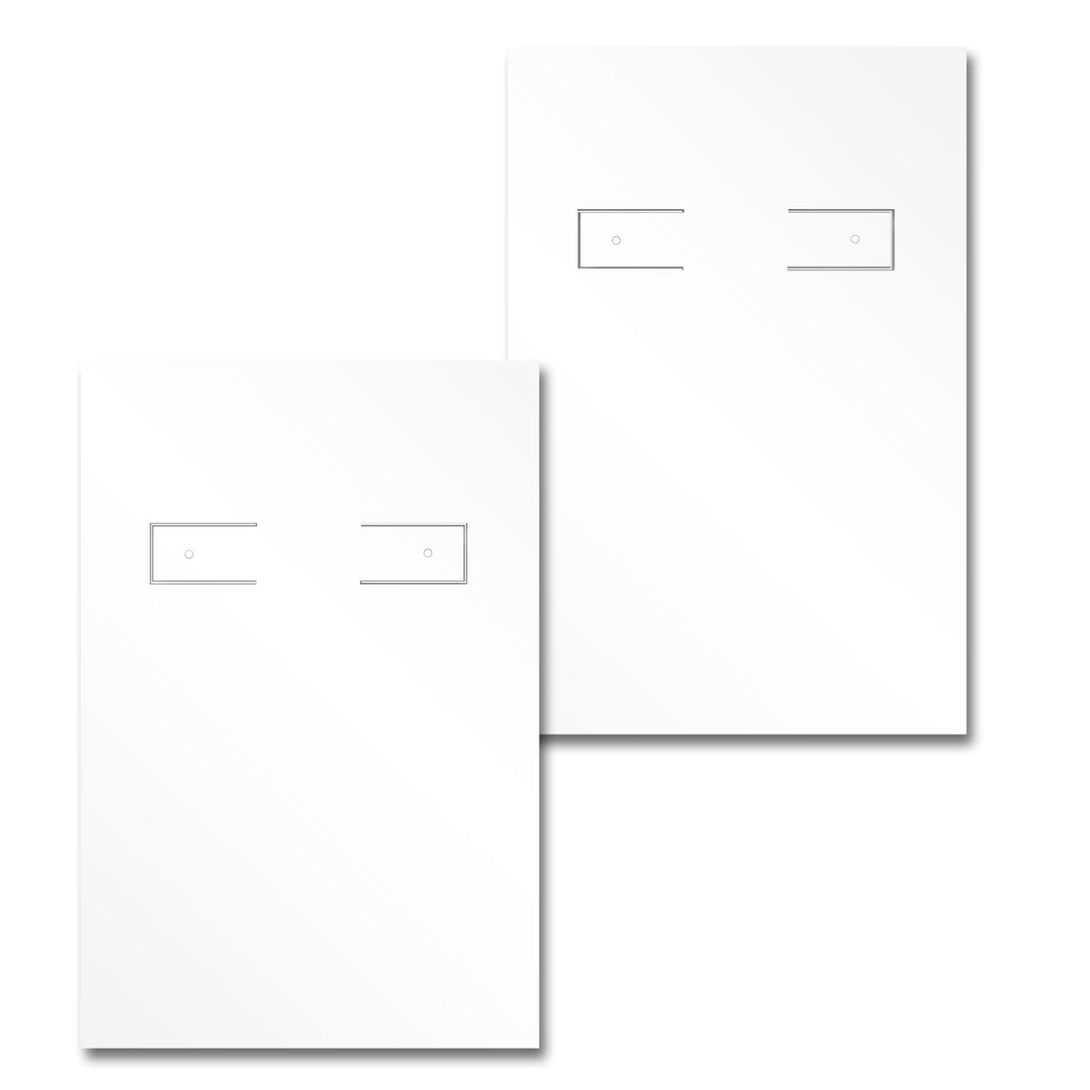 Matte White Hoop Earring Card 2" x 3"
