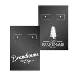 Shimmer Black Hoop Earring Card 2" x 3"