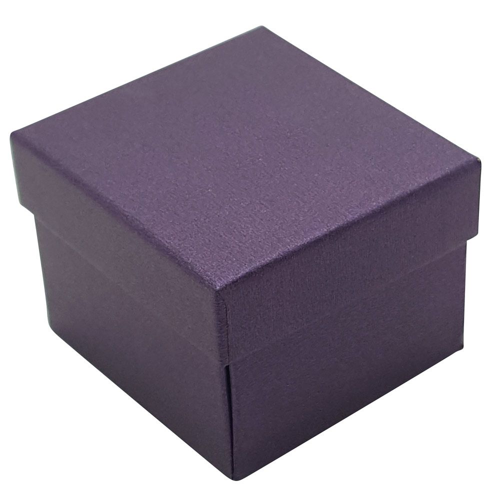 Purple Soft Touch Lighted Ring Box