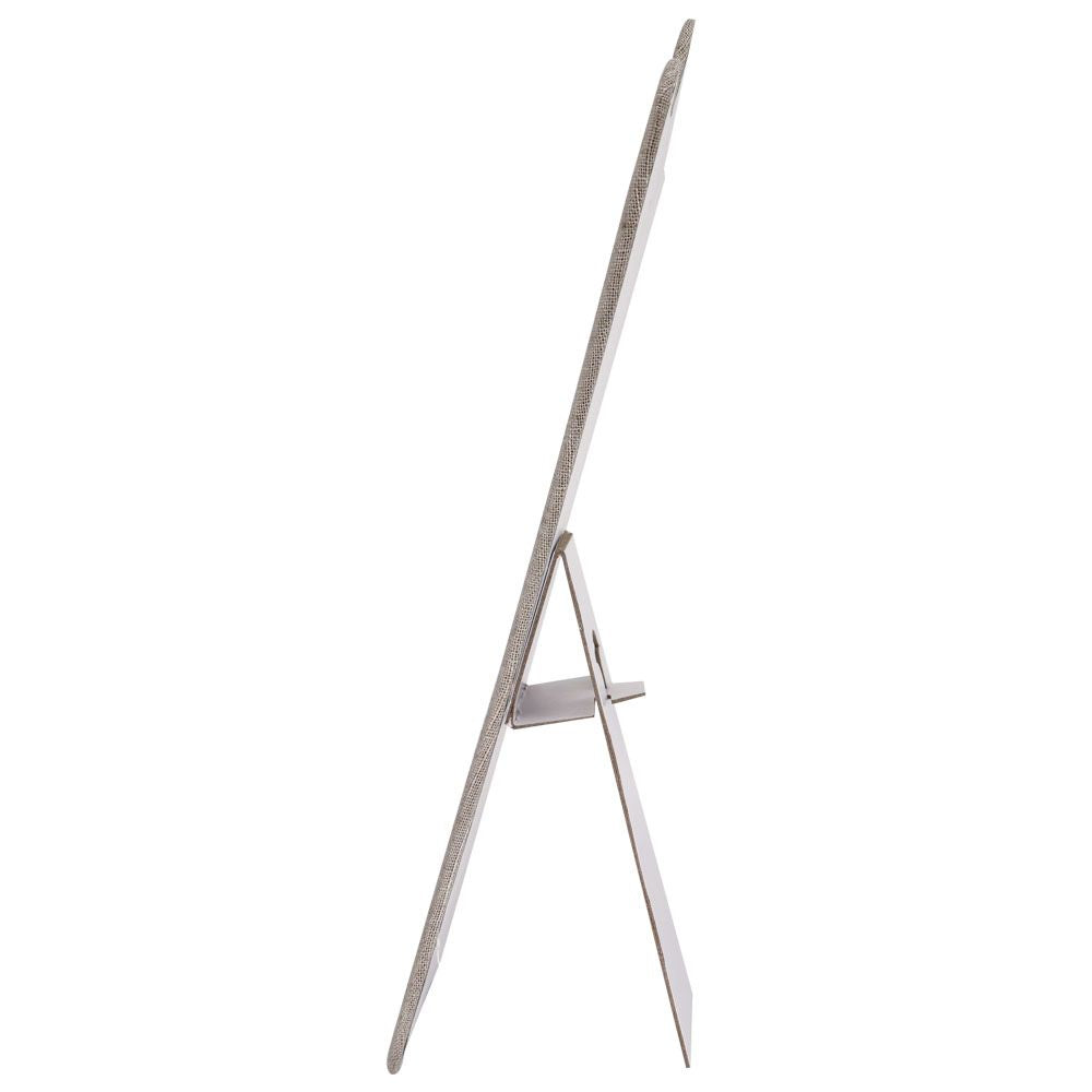 Grey Linen Curved Jewelry Necklace / Chain Display Easel