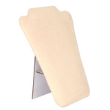 Beige Faux Suede Jewelry Necklace Easel Display Stand