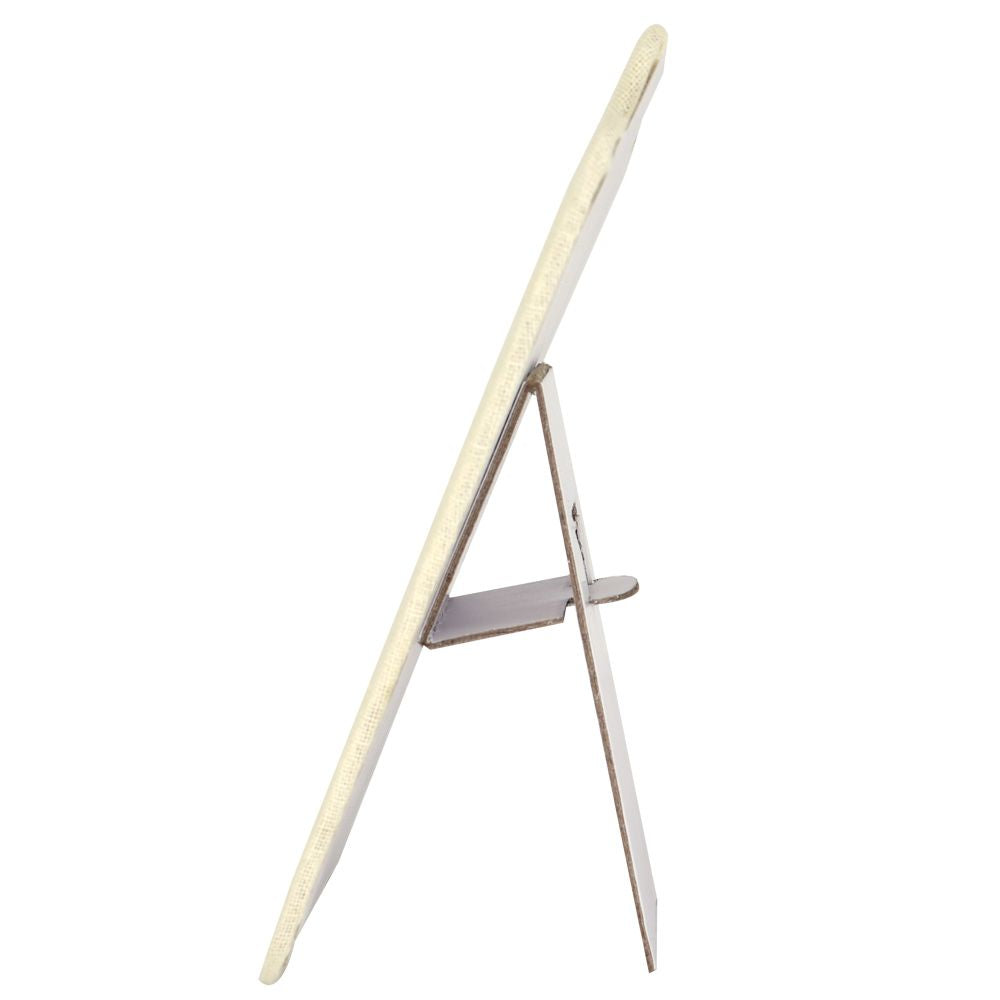 Beige Linen Jewelry Necklace Easel, 8" Tall