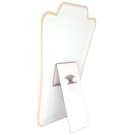 Beige Faux Suede Jewelry Necklace Display Easel, 12-1/2" Tall