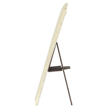 Beige Linen Jewelry Necklace / Pendant Display Easel, 8-7/8" Tall