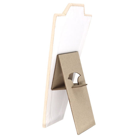 Beige Faux Suede Jewelry Necklace Easel, 8-7/8" Tall