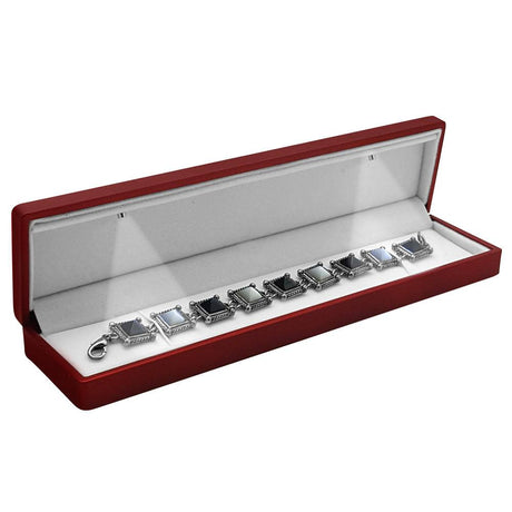Red Soft Touch Lighted Bracelet Box