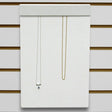 White Leatherette Slat Wall 18 Hook Chain and Necklace Display Board 