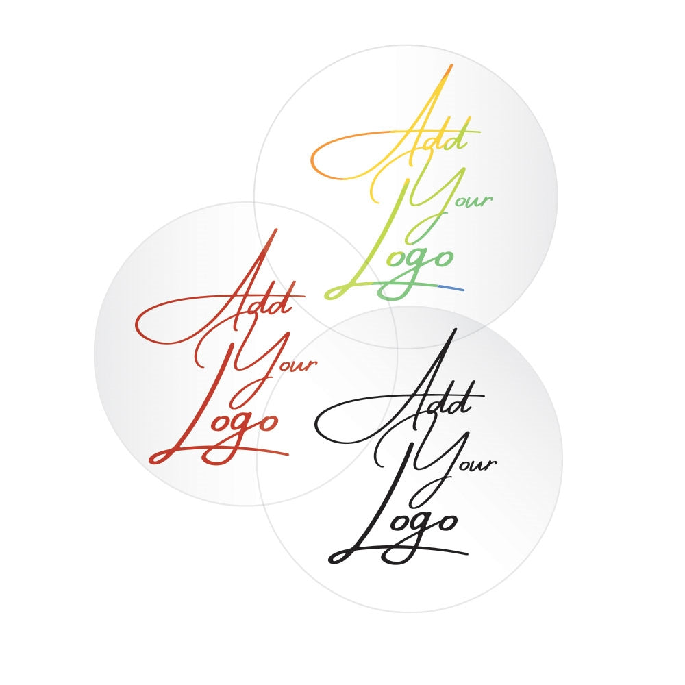 Ultra Clear Custom Printed Stickers / Labels 1.5" x 1.5"