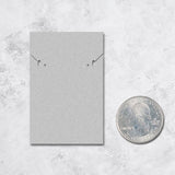 Matte Grey Custom Necklace and Earring Card 2" x 3"