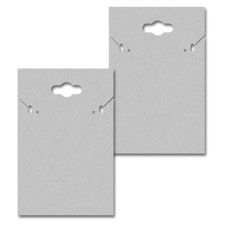 Hanging Matte Grey Custom Necklace and Earring Card 2" x 3"