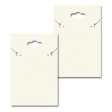 Hanging Ivory Custom Necklace and Earring Card 2" x 3"