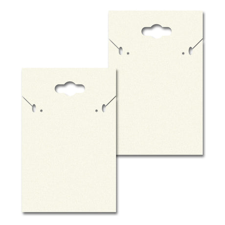 Hanging Ivory Custom Necklace and Earring Card 2" x 3"