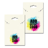 Hanging Ivory Custom Necklace and Earring Card 2" x 3"
