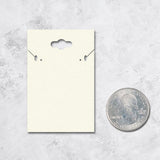 Hanging Ivory Custom Necklace and Earring Card 2" x 3"