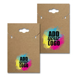 Hanging Kraft Custom Necklace and Earring Card 2" x 3"