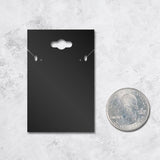 Hanging Black Custom Necklace and Earring Card 2" x 3"