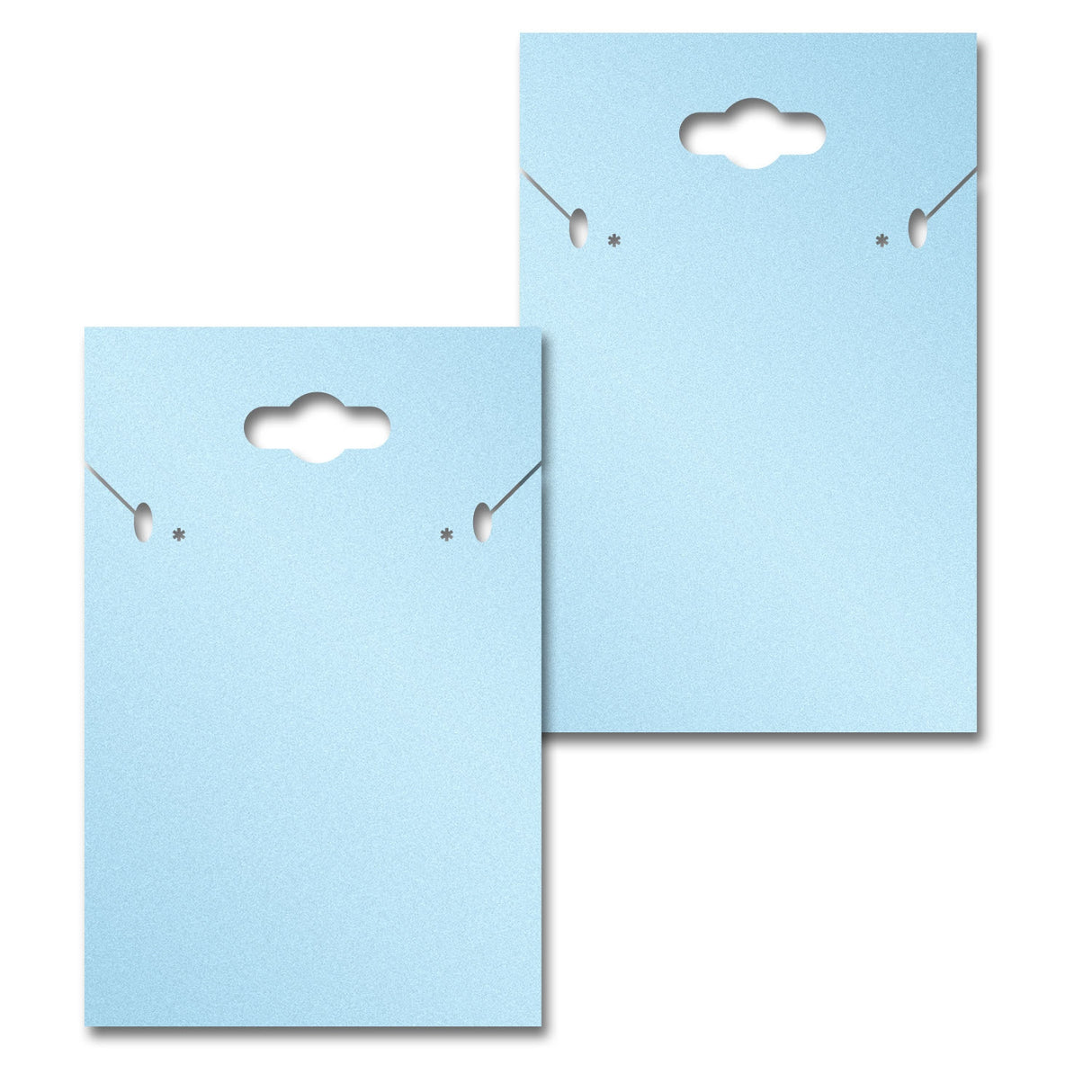 Shimmer Blue with a Keyhole Custom Necklace and Earring Card 2" x 3"
