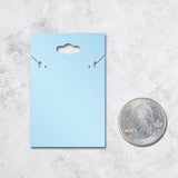Shimmer Blue with a Keyhole Custom Necklace and Earring Card 2" x 3"