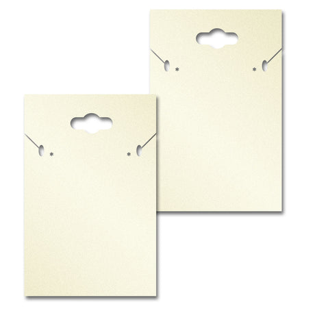 Shimmer White Gold  with a Keyhole Custom Necklace and Earring Card 2" x 3"