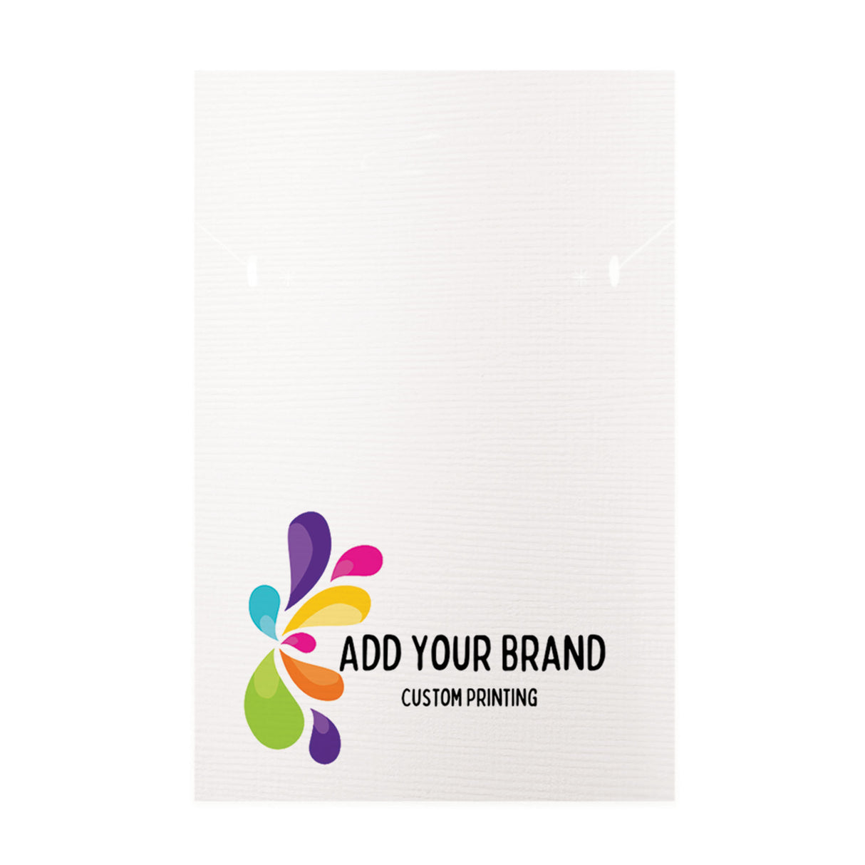 Combo Earring & Necklace Cards 2" x 3" | Woven White Linen | Square Corners