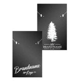Shimmer Black Custom Necklace and Earring Card 2" x 3"