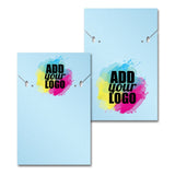 Shimmer Blue Custom Necklace and Earring Card 2" x 3"