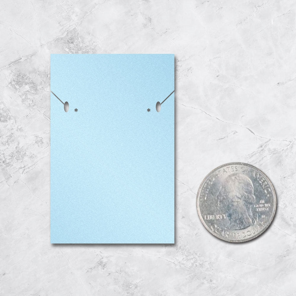 Shimmer Blue Custom Necklace and Earring Card 2" x 3"