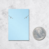 Shimmer Blue Custom Necklace and Earring Card 2" x 3"
