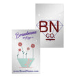 Shimmer Silver Custom Necklace and Earring Card 2" x 3"