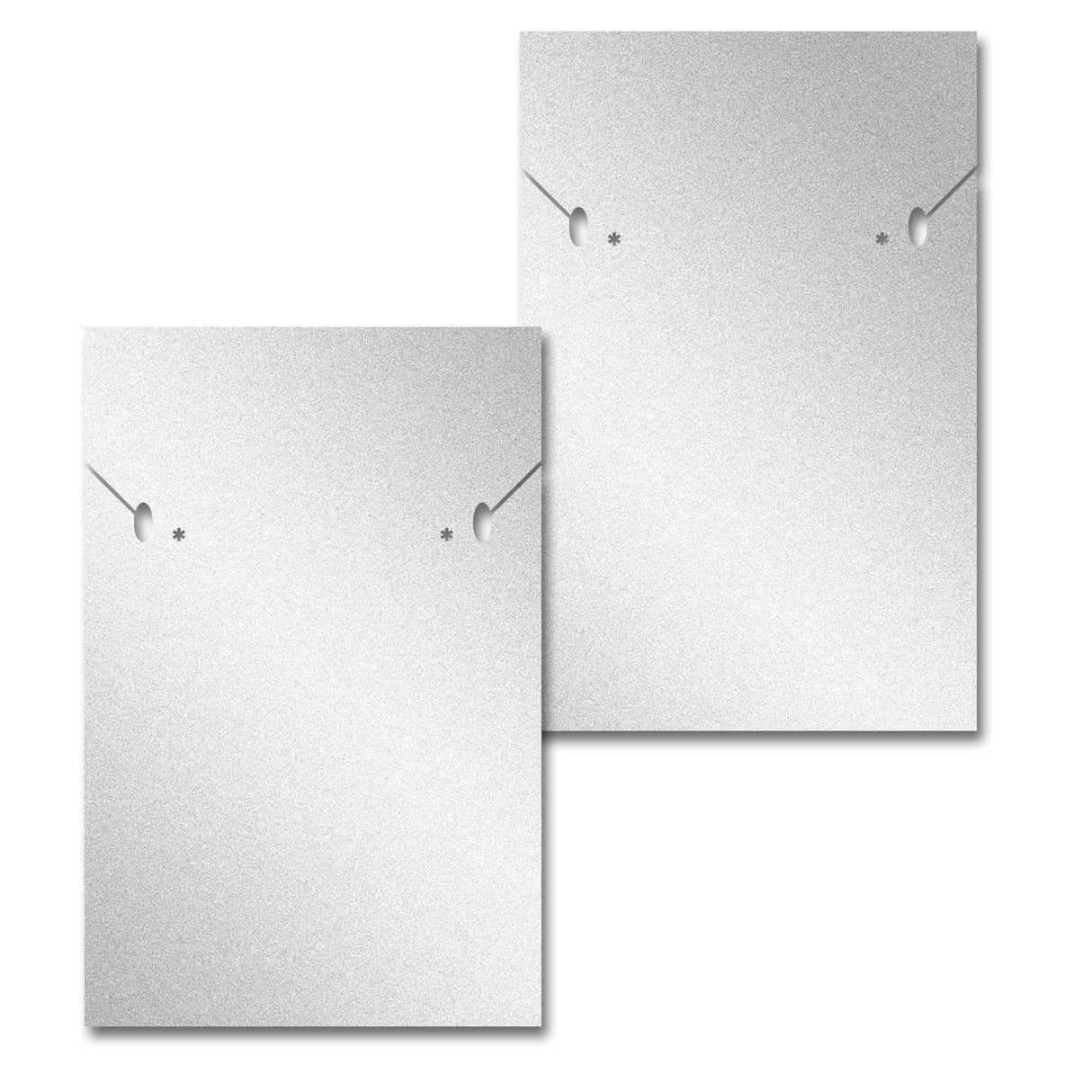 Shimmer Silver Custom Necklace and Earring Card 2" x 3"