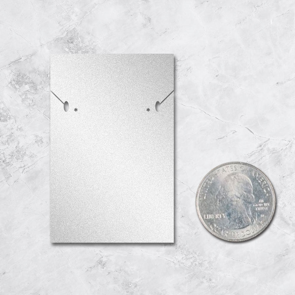 Shimmer Silver Custom Necklace and Earring Card 2" x 3"
