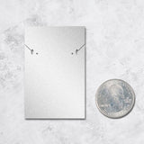 Shimmer Silver Custom Necklace and Earring Card 2" x 3"