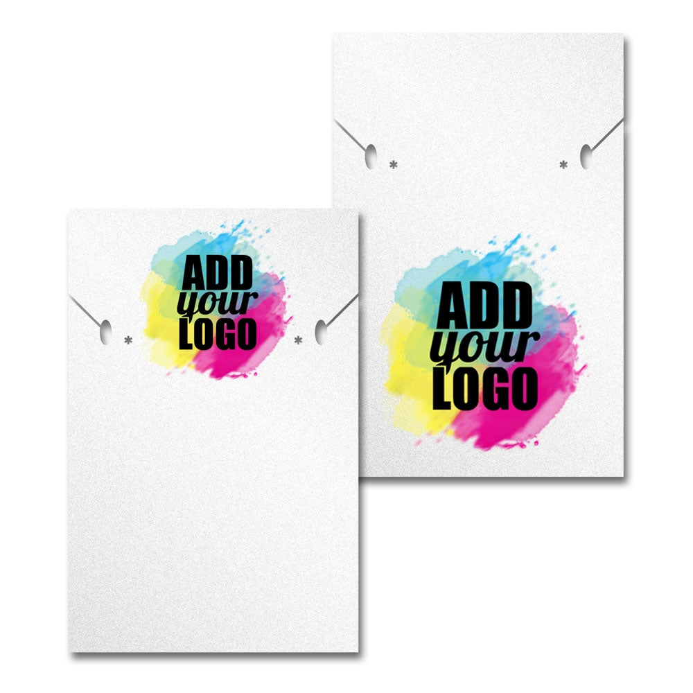 Shimmer White Custom Necklace and Earring Card 2" x 3"