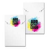 Shimmer White Custom Necklace and Earring Card 2" x 3"