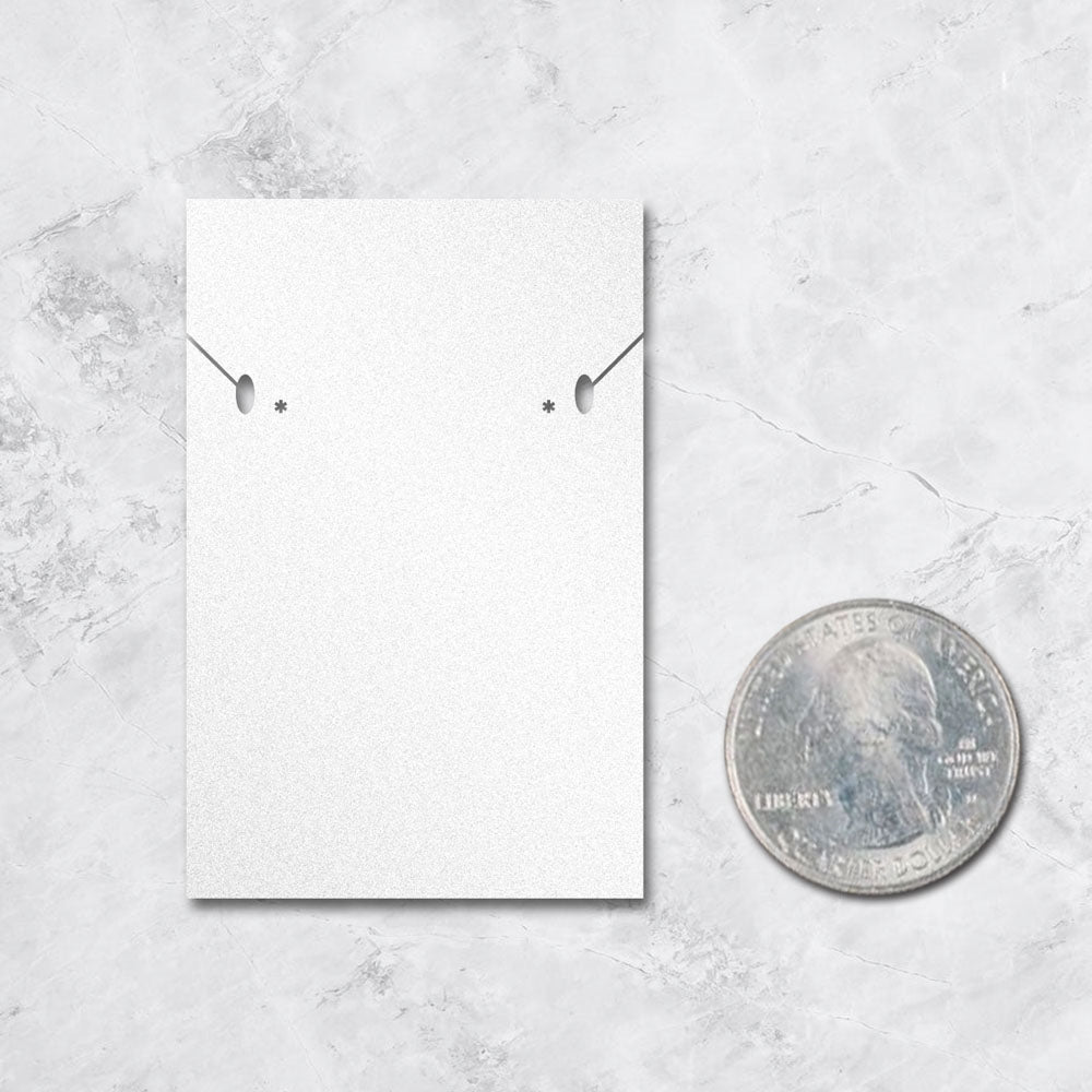 Shimmer White Custom Necklace and Earring Card 2" x 3"